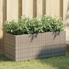 Vidaxx Pflanzgefäße mit 2 Töpfen 2 Stk. 72x30x32 cm Polyrattan grau