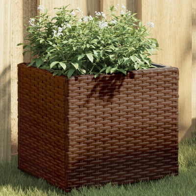 Vidaxx Pflanzgefäße 2 Stk. 36x30x32 cm Polyrattan braun
