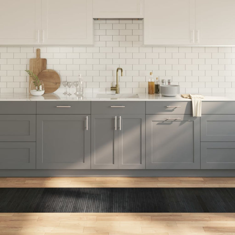 Vidaxx rechteckiger Teppich 60x300 cm Bambusgrau