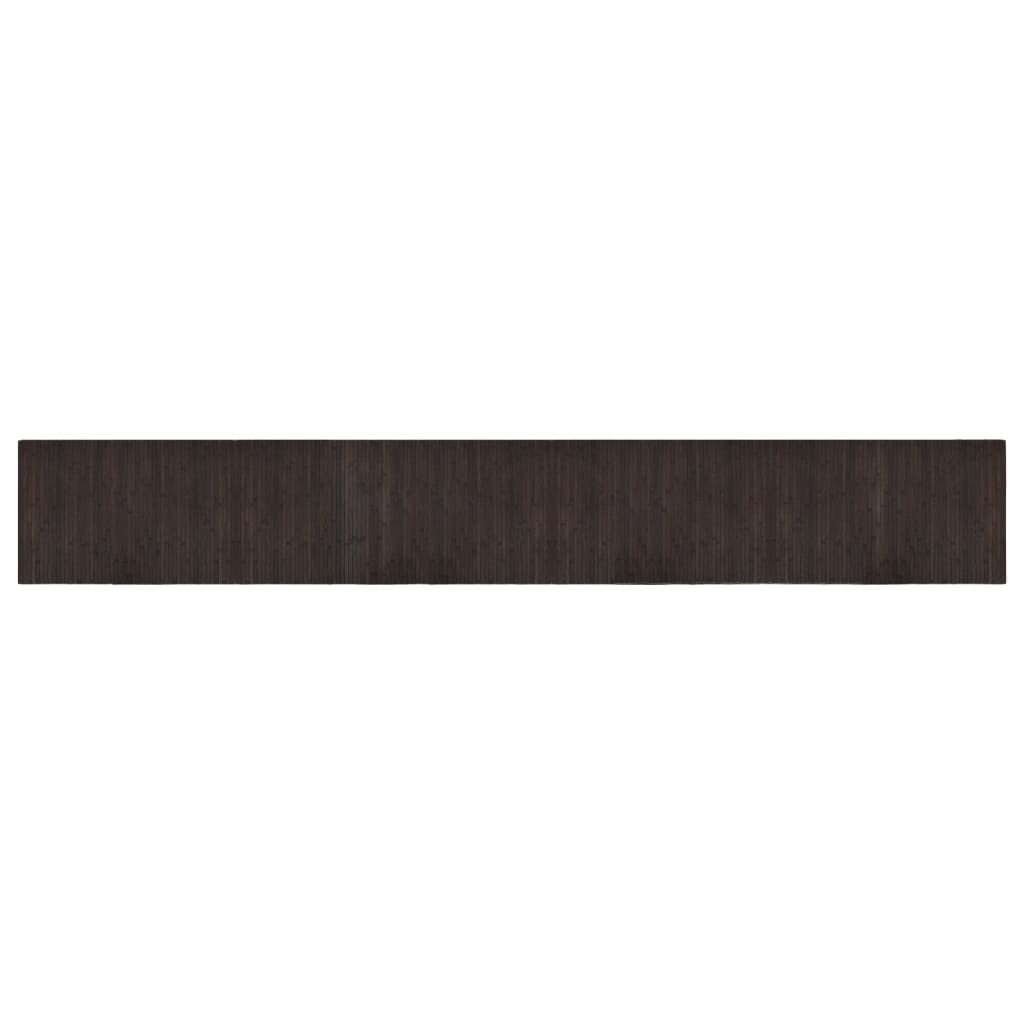 Vidaxl Teppich rechteckig 60x400 cm Bambus dunkelbraun