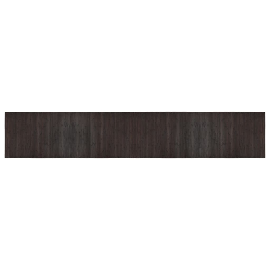 Vidaxl Teppich rechteckig 70 x 400 cm Bambus dunkelbraun