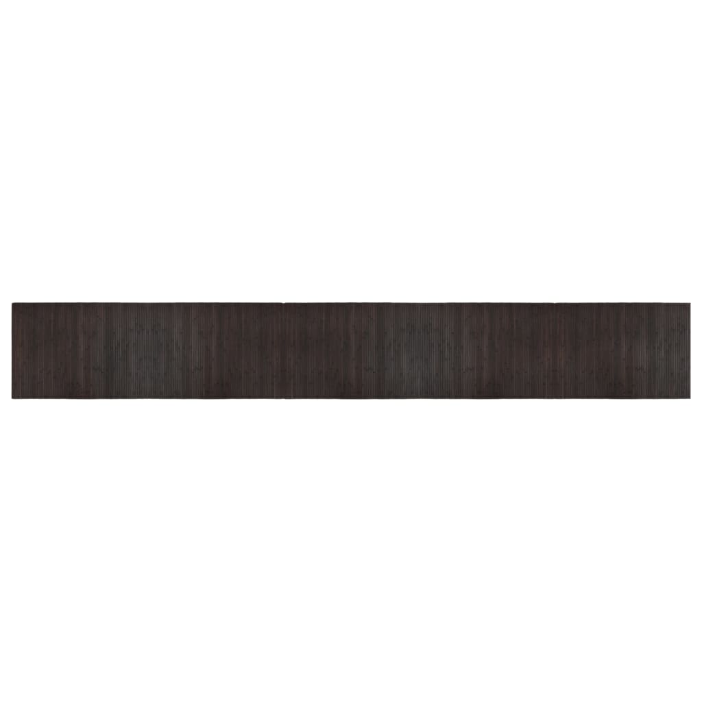 Vidaxl Teppich rechteckig 70 x 500 cm Bambus dunkelbraun