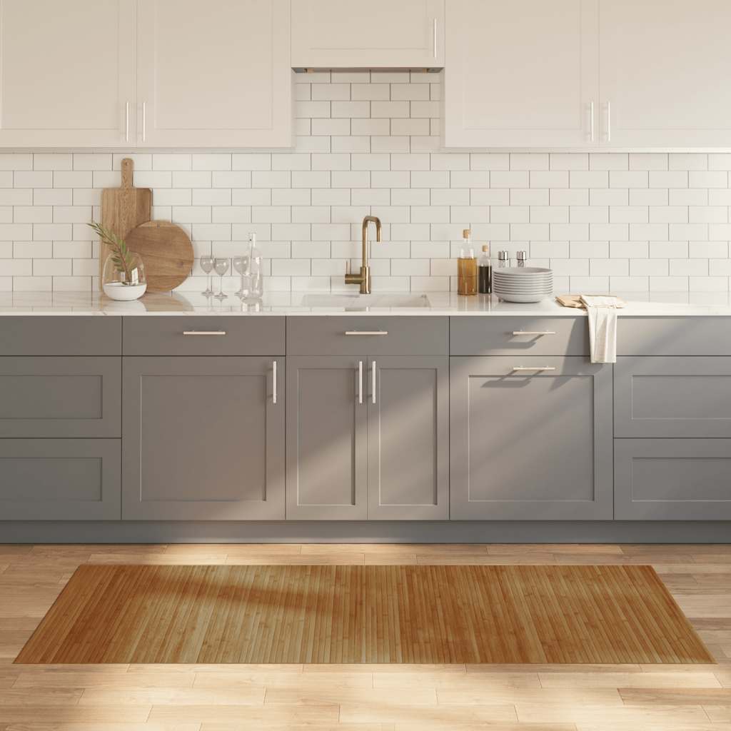 Vidaxl Teppich rechteckig 80x200 cm Bambusbraun