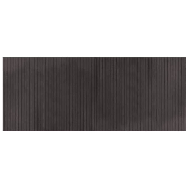 Vidaxl Teppich rechteckig 80x200 cm Bambus dunkelbraun