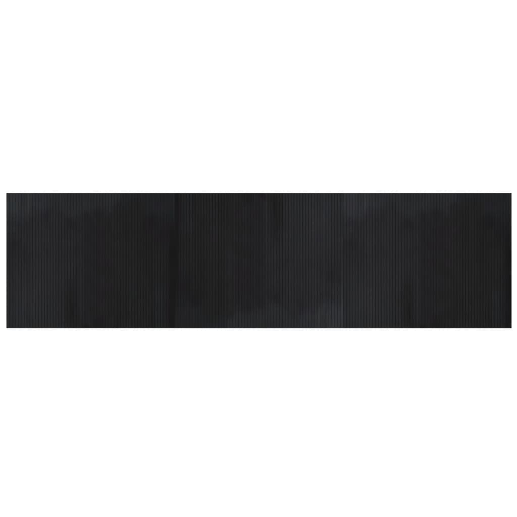 Vidaxl Teppich rechteckig 80x300 cm Bambusschwarz