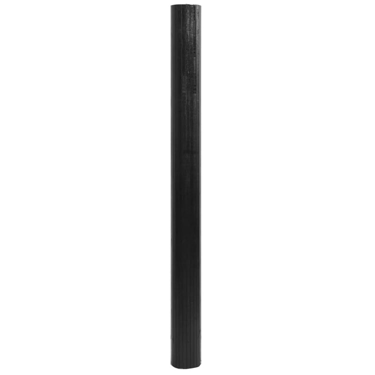 Vidaxl Teppich rechteckig 80x300 cm Bambusschwarz