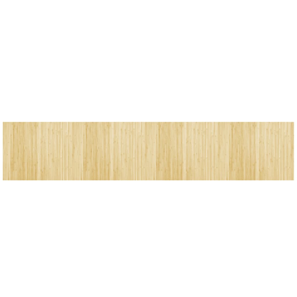 Vidaxx rechteckiger Teppich 80x400 cm Bambus hell natur