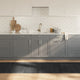 Vidaxl Rechteck 80 x 400 cm Bambusgrau