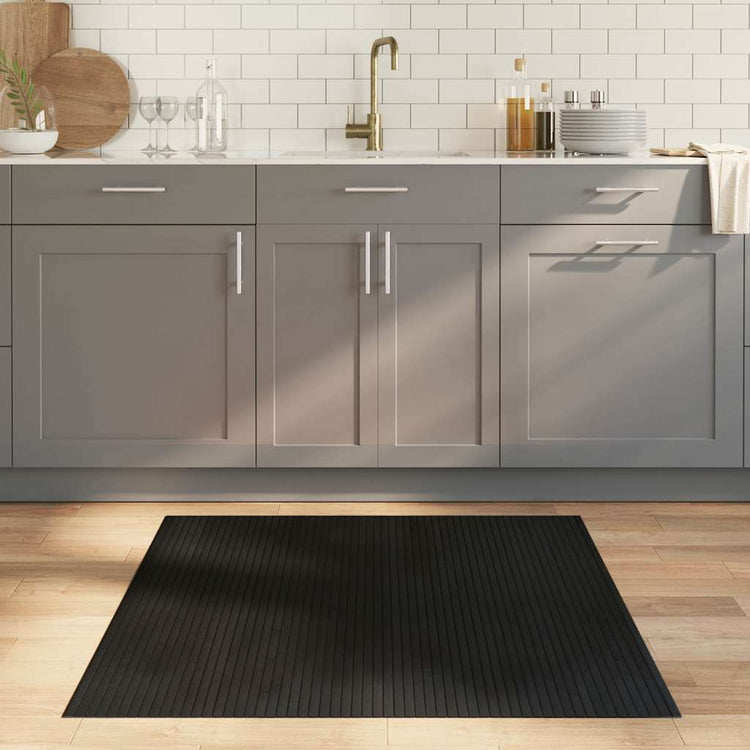 Vidaxx rechteckiger Teppich 100x100 cm Bambus schwarz
