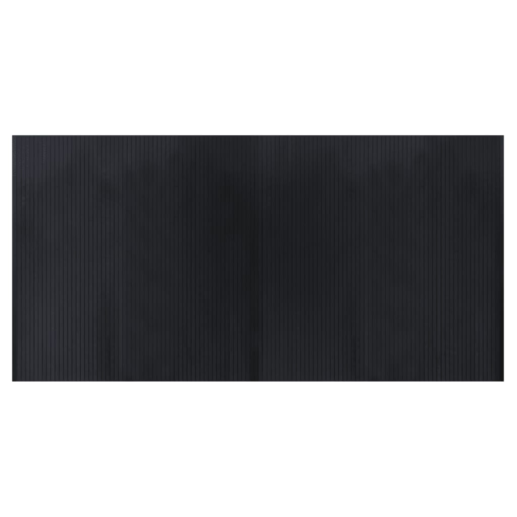 Vidaxx rechteckiger Teppich 100x200 cm Bambus schwarz
