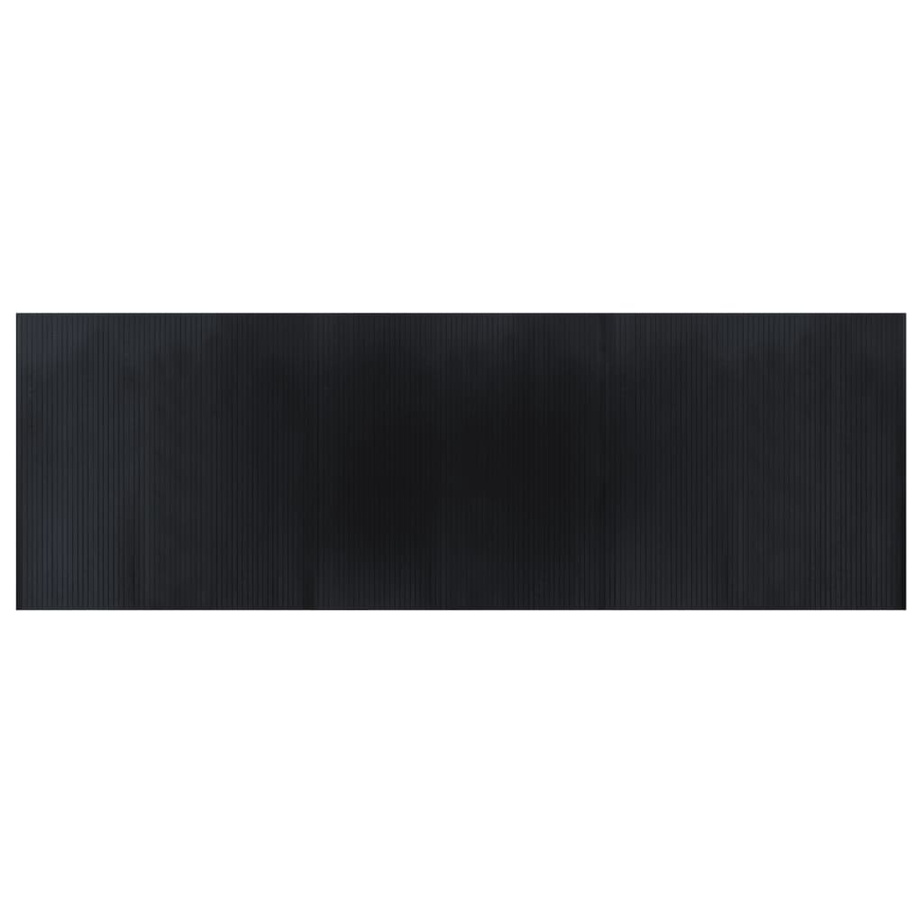Vidaxl Teppich rechteckig 100x300 cm Bambusschwarz