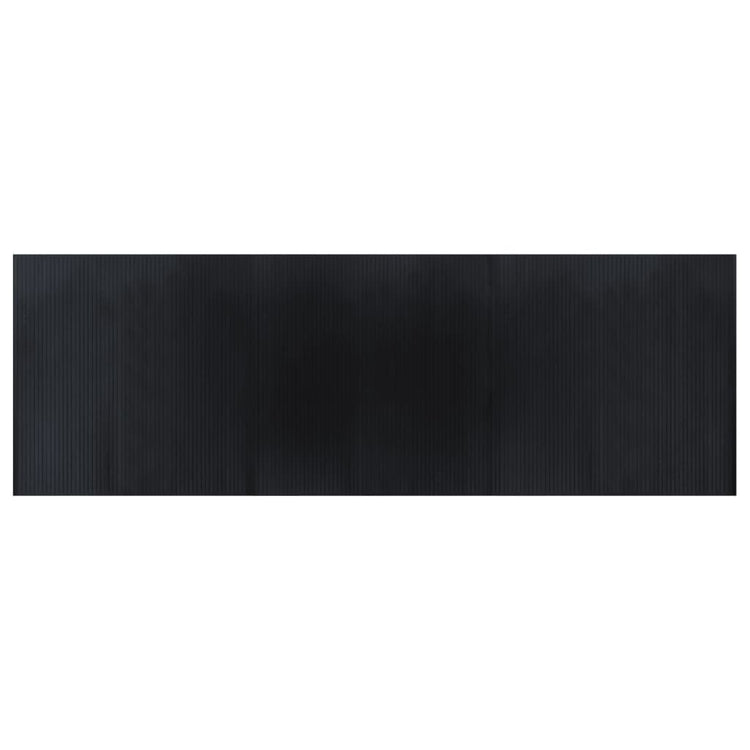 Vidaxl Teppich rechteckig 100x300 cm Bambusschwarz