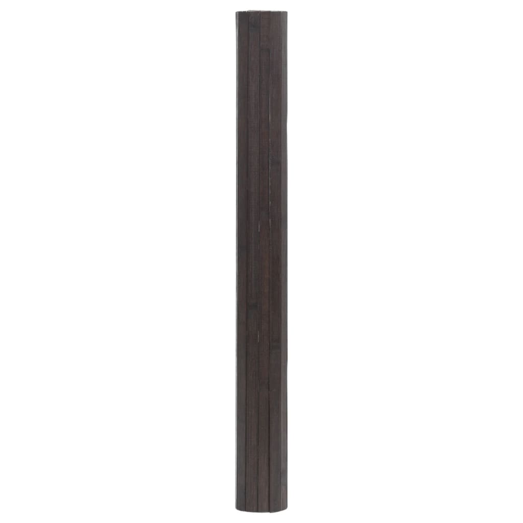 Vidaxl Teppich rechteckig 100x400 cm Bambus dunkelbraun