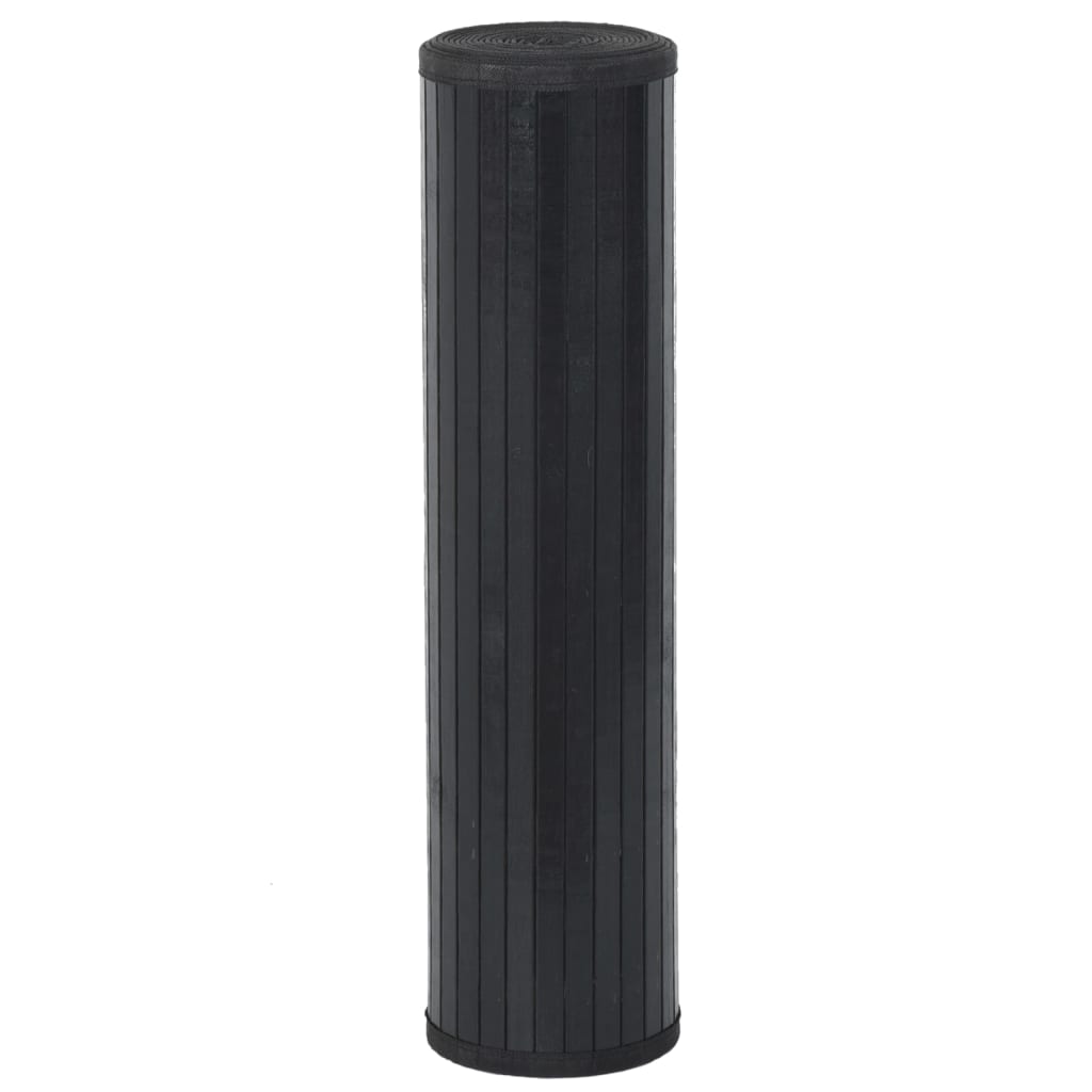 Vidaxx rechteckiger Teppich 60x200 cm Bambus schwarz