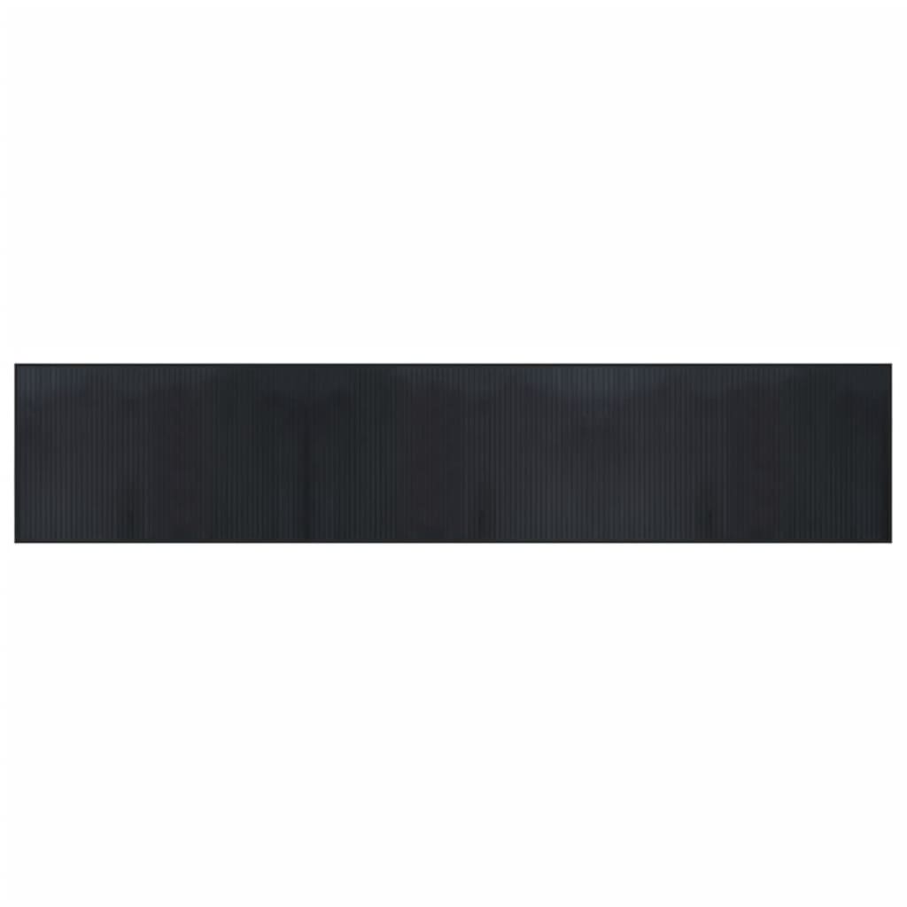 Vidaxl Teppich rechteckig 60x300 cm Bambusschwarz