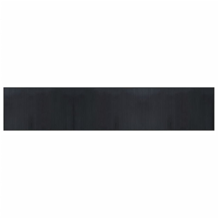 Vidaxl Teppich rechteckig 60x300 cm Bambusschwarz