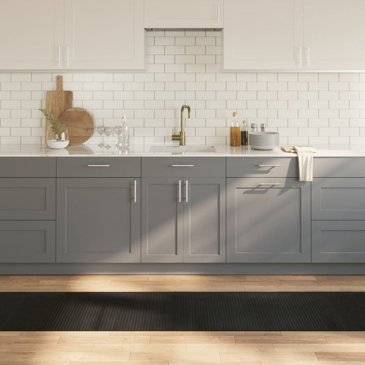 Vidaxl Teppich rechteckig 60x300 cm Bambusschwarz