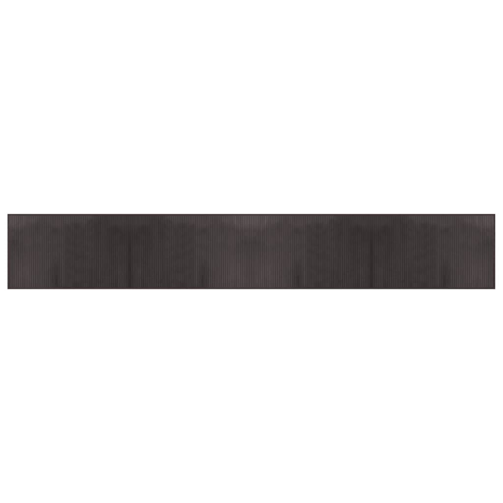 Vidaxl Teppich rechteckig 60x400 cm Bambus dunkelbraun