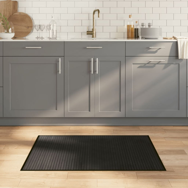 Vidaxx rechteckiger Teppich 70x100 cm Bambus schwarz