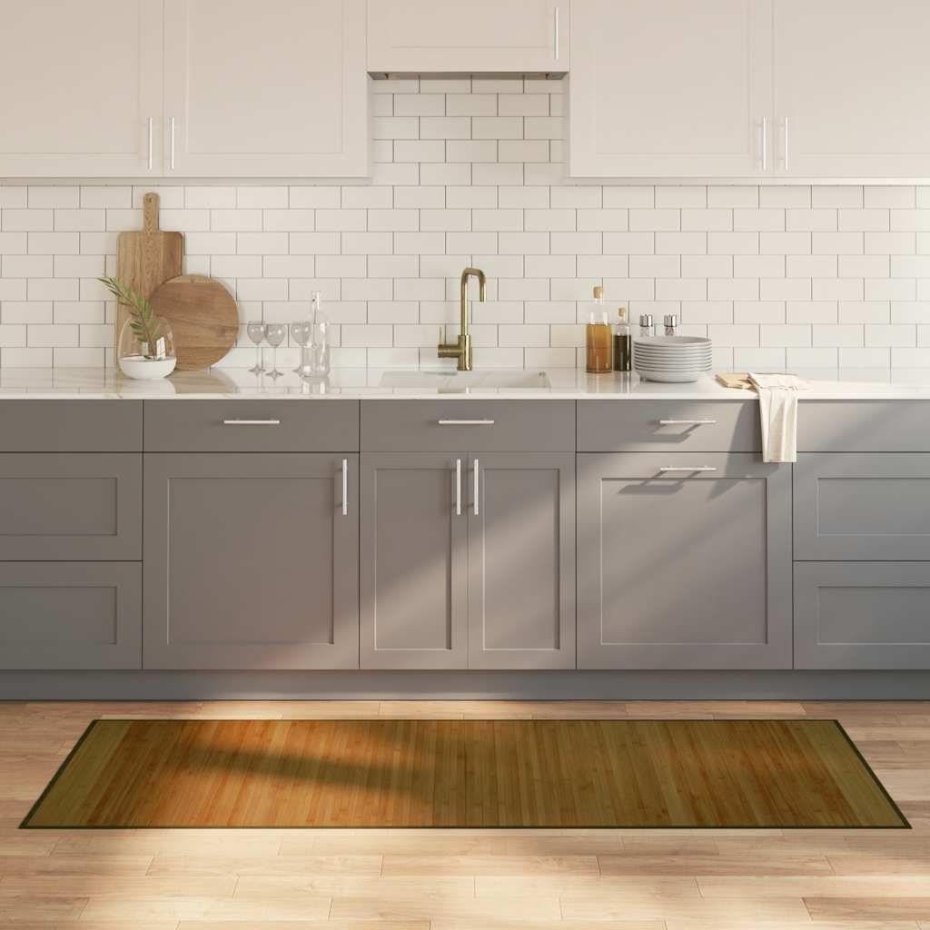 Vidaxl Teppich rechteckig 70x200 cm Bambusbraun