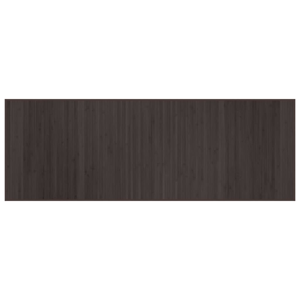 Vidaxl Teppich rechteckig 70x200 cm Bambus dunkelbraun