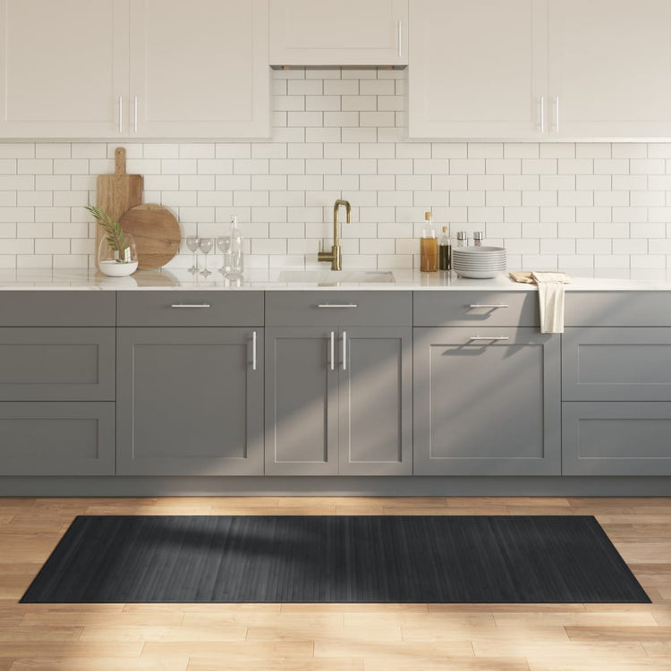 Vidaxx rechteckiger Teppich 80x200 cm Bambusgrau