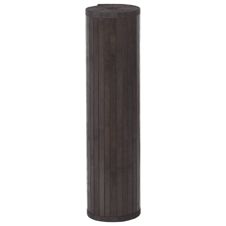 Vidaxx rechteckiger Teppich 80x200 cm Bambus dunkelbraun
