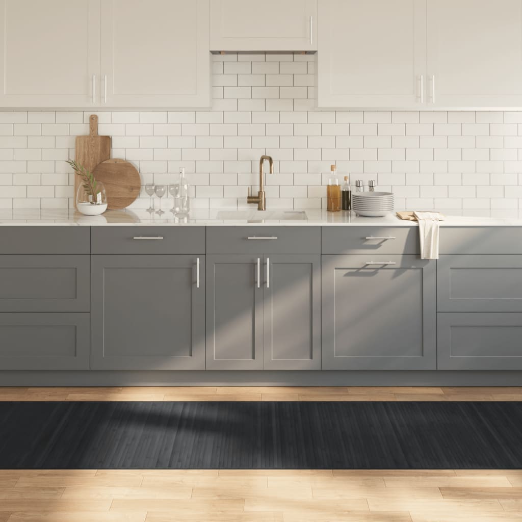 Vidaxx rechteckiger Teppich 80x300 cm Bambusgrau