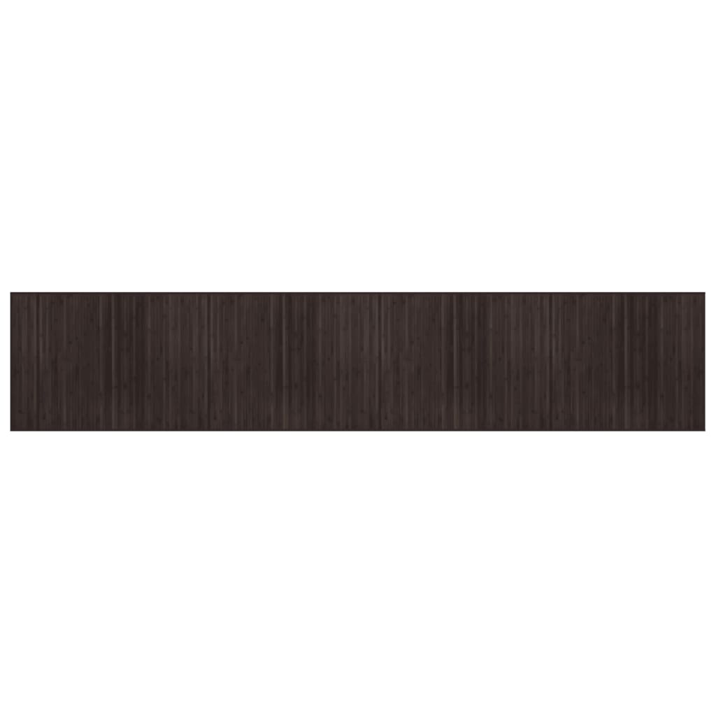Vidaxl Teppich rechteckig 80x400 cm Bambus dunkelbraun