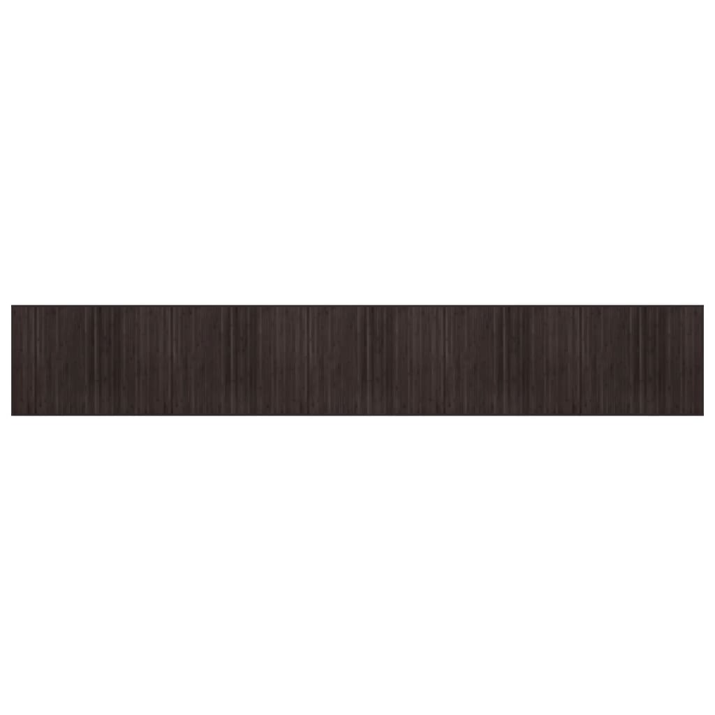 Vidaxl Teppich rechteckig 80x500 cm Bambus dunkelbraun