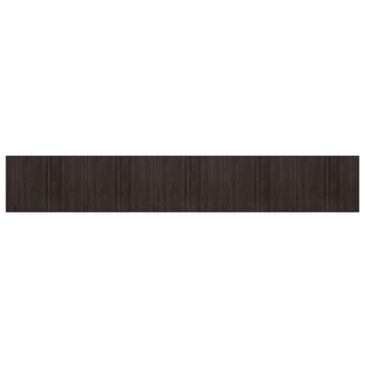 Vidaxl Teppich rechteckig 80x500 cm Bambus dunkelbraun