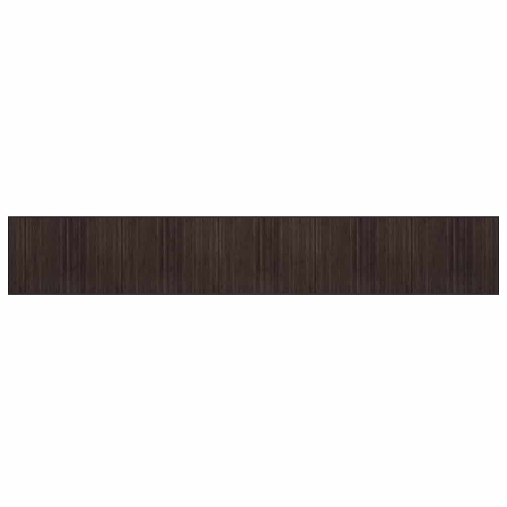Vidaxl Teppich rechteckig 80x1000 cm Bambus dunkelbraun