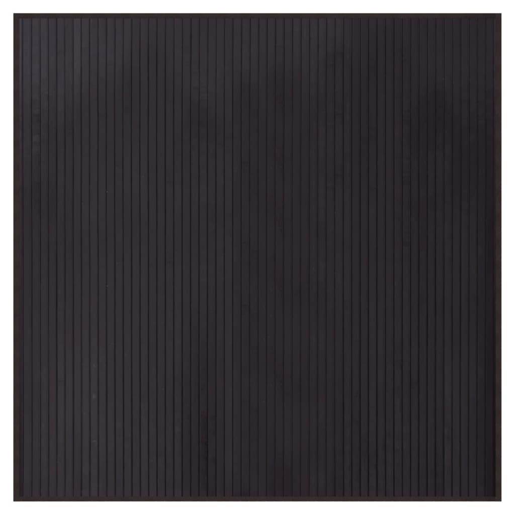 Vidaxl Teppich Platz 100x100 cm Bambus dunkelbraun