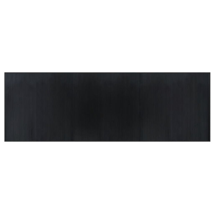 Vidaxl Teppich rechteckig 100x300 cm Bambusschwarz