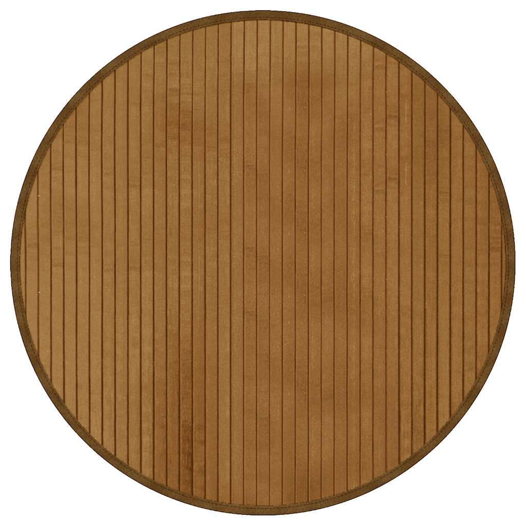 VidaXL Teppich rund 60 cm Bambusbraun