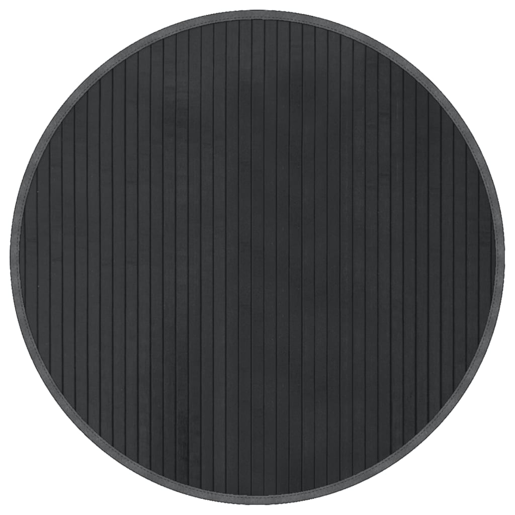 VidaXL Teppich rund 60 cm Bambusgrau