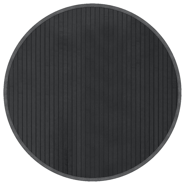 VidaXL Teppich rund 60 cm Bambusgrau