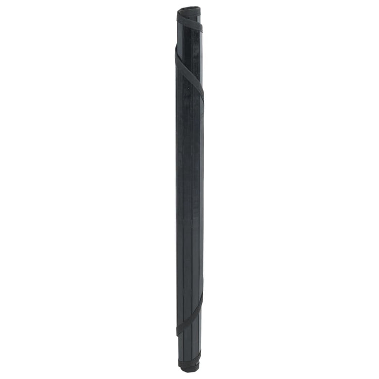 VidaXL Teppich rund 80 cm Bambus schwarz