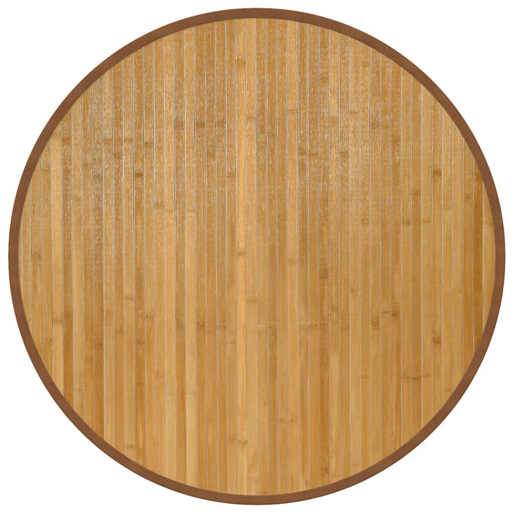 VidaXL Teppich rund 80 cm Bambus natur