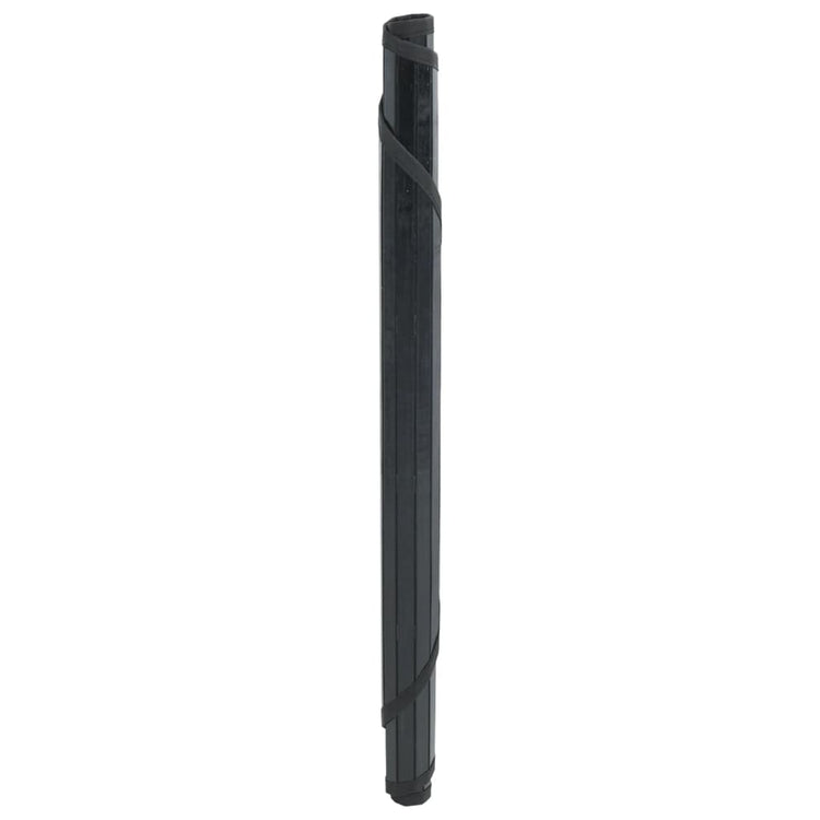 VidaXL Teppich rund 100 cm Bambus schwarz