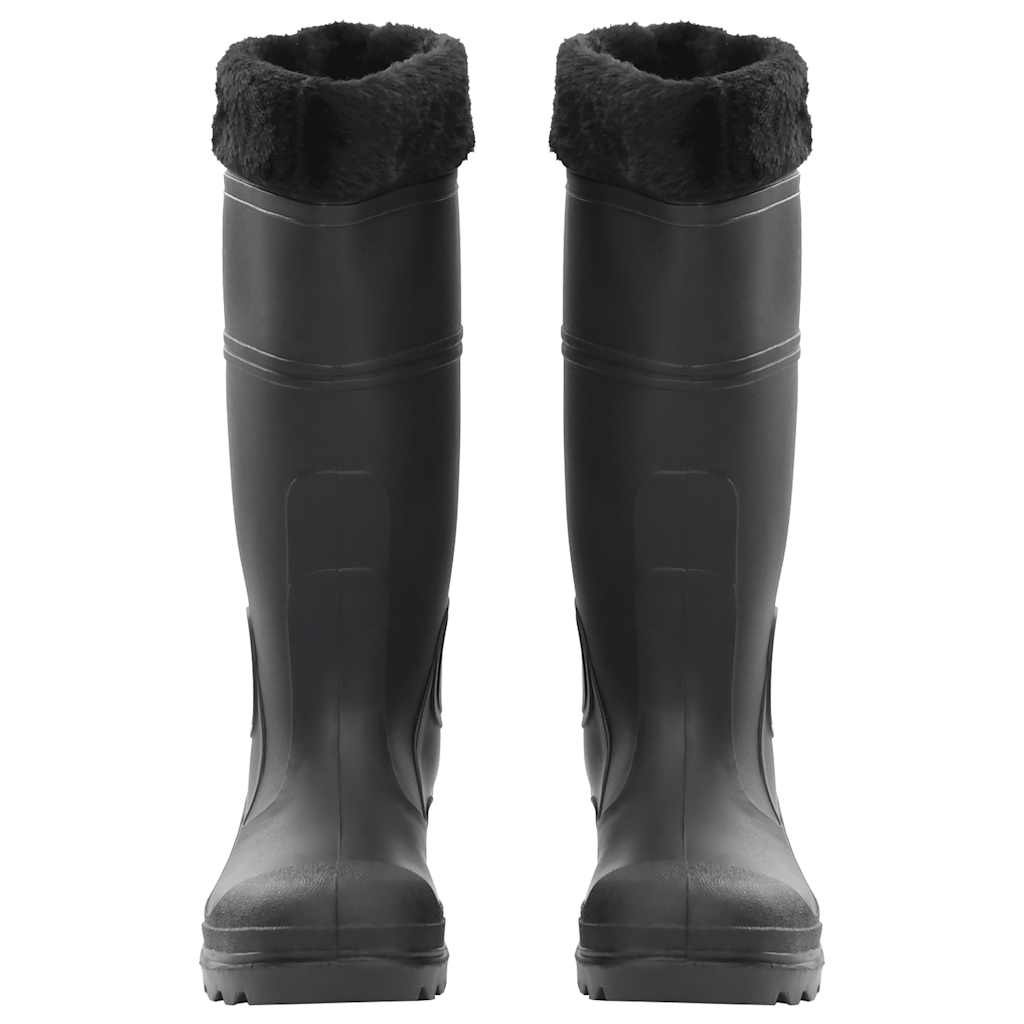 Vidaxl Regenstiefel mit abnehmbaren Socken Größe 38 PVC Schwarz