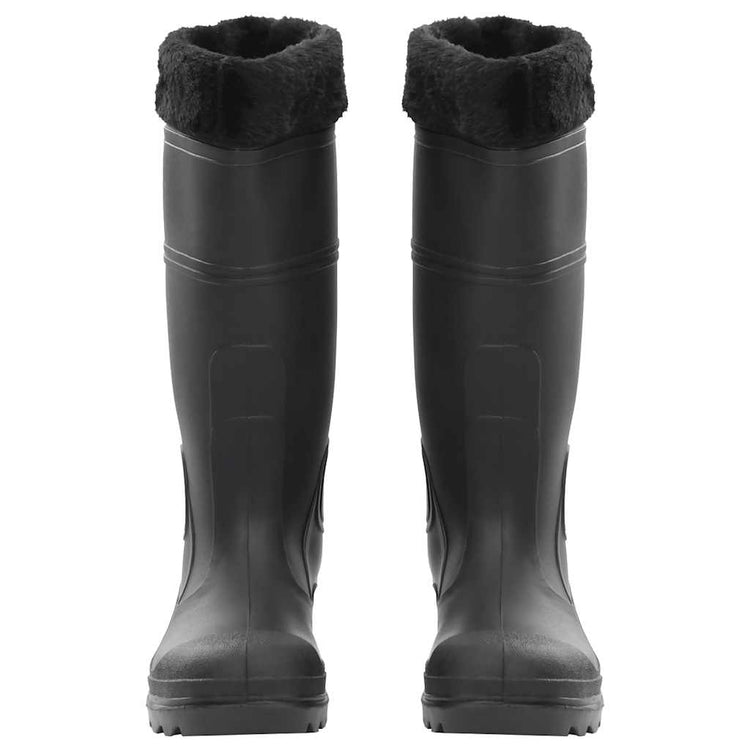 Vidaxl Regenstiefel mit abnehmbaren Socken Größe 38 PVC Schwarz