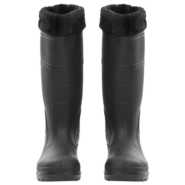 Vidaxl Regenstiefel mit abnehmbaren Socken Größe 39 PVC Schwarz
