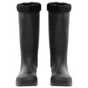 Vidaxl Regenstiefel mit abnehmbaren Socken Größe 46 PVC Schwarz