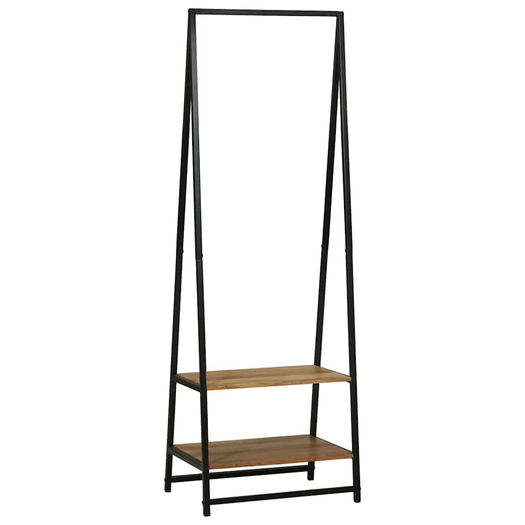 Vidaxx Kleiderständer mit Ablage schwarz 60 x 45 x 180 cm aus massivem Akazienholz