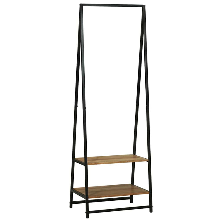 Vidaxx Kleiderständer mit Ablage schwarz 60 x 45 x 180 cm aus massivem Akazienholz