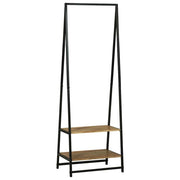 Vidaxx Kleiderständer mit Ablage schwarz 60 x 45 x 180 cm aus massivem Akazienholz - afbeelding 2