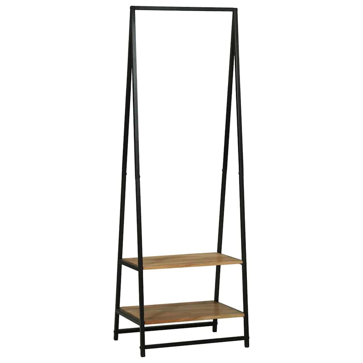 Vidaxx Kleiderständer mit Ablage schwarz 60 x 45 x 180 cm aus massivem Akazienholz