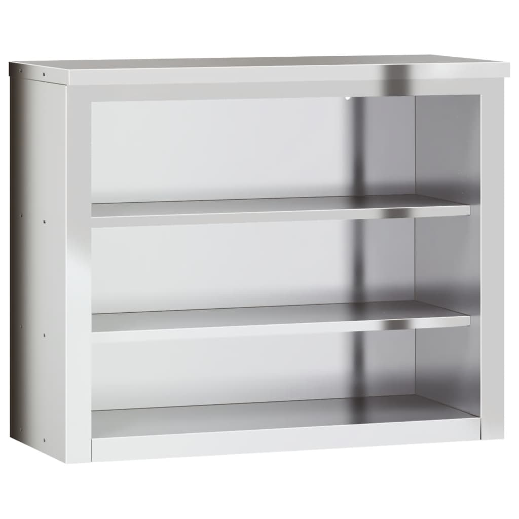 VidaXL Küchen-Wandschrank mit Regalen Edelstahl