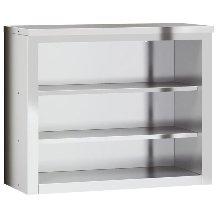 VidaXL Küchen-Wandschrank mit Regalen Edelstahl